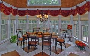 Princeton, MA Kitchen Window Treatment and Hunter Douglas Duette Architella Honeycomb Shades