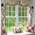 Sterling, MA Window Seat Swags, Cushion and Pillows