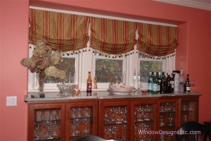 Worcester, MA Dining Room Relaxed Roman Shades