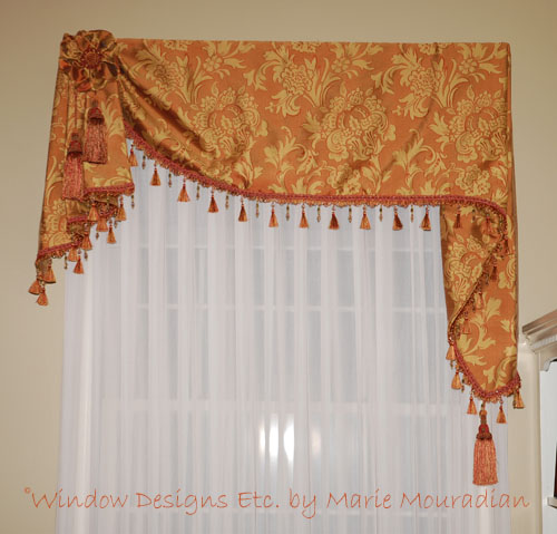 Moreland Valance in Tangerine Tango