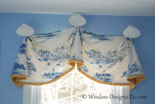 blue lighthouse window treatments for beach house