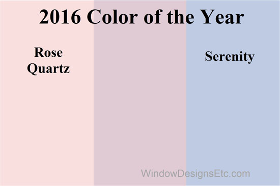 Rose Quartz and Serenity combined. Pantone 2016 Color of the year. - more on the blog WindowDesignsEtc.com.