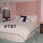 1980's bedroom #TBT in interior design. Peach and green bedroom from the 80's More on blog Window Designs Etc. by Marie Mouradian