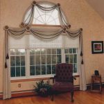 #TBT Throwback Thursday Draped swags with cording and tassels on an arched top window Window Designs Etc by Marie Mouradian Sterling Massachusetts