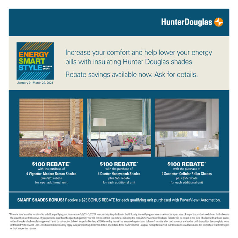 Hunter Douglas Window Shade Rebates Worcester MA